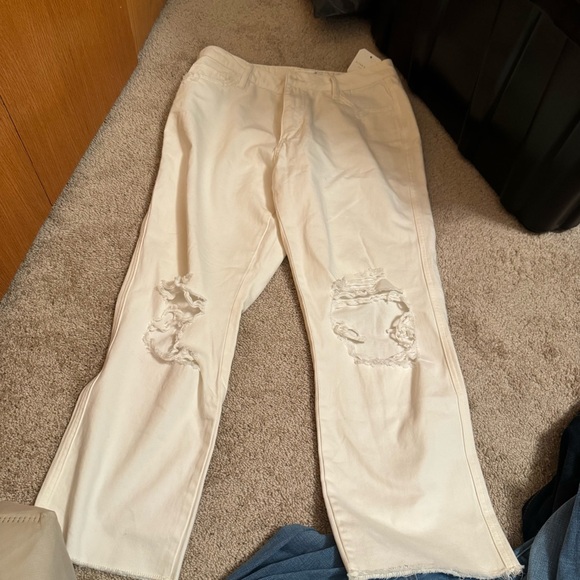 Altar'd State Cream straight leg Denim - Picture 4 of 4